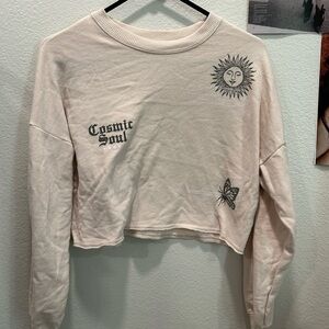 Hollister Cosmic Soul Cream Cropped Sweatshirt